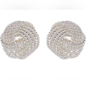 NEVER WORN!!! Sterling Silver Gold Plated Sterling Silver Textured Knot Earrings